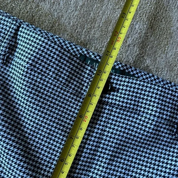 Lauren Ralph Lauren Stretch Knit Bermuda Shorts 10 black herringbone golf NWT - Picture 8 of 10
